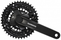 Система SHIMANO TOURNEY TY301, квадрат, 175 мм, 3х6/7/8, 42/34/24, без защиты, черная