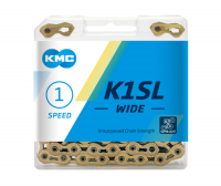 Цепь  KMC K1SL WIDE, 1 ск., 1/2x1/8"Х116, серебристая, без уп.